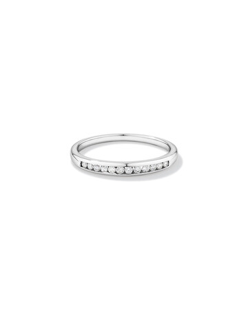 Wedding Band with 0.15 Carat TW of Diamonds in 10ct White Gold Wedding Band with 0.15 Carat TW of Diamonds in 10ct White Gold