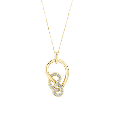 Large Knots Pendant with 0.22 Carat TW of Diamonds in 10kt Yellow Gold