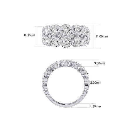 Ring with 1 1/2 Carat TW of Diamonds in 14kt White Gold Ring with 1 1/2 Carat TW of Diamonds in 14kt White Gold