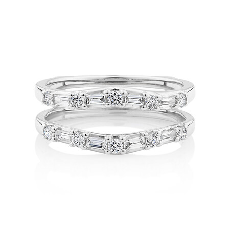 Enhancer Ring with 0.45 Carat TW of Diamonds in 10ct White Gold Enhancer Ring with 0.45 Carat TW of Diamonds in 10ct White Gold