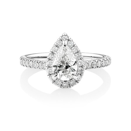 Ring with 1.38 Carat TW of Diamonds in 14kt White Gold Ring with 1.38 Carat TW of Diamonds in 14kt White Gold