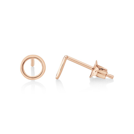 5mm Circle Stud Earrings in 10kt Rose Gold 5mm Circle Stud Earrings in 10kt Rose Gold