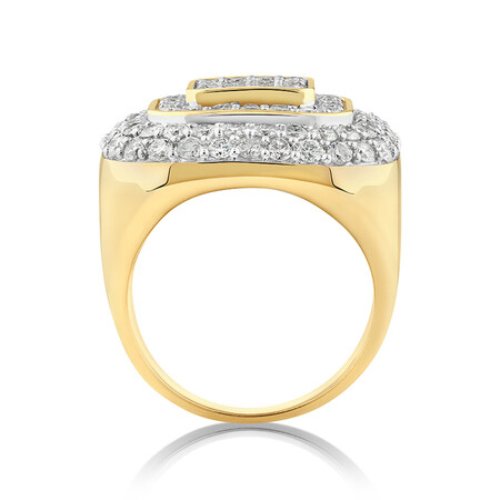 Ring with 4 Carat TW of Diamonds in 10kt Yellow Gold Ring with 4 Carat TW of Diamonds in 10kt Yellow Gold