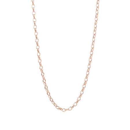 50cm (20") Hollow Oval Belcher Chain in 10ct Rose Gold 50cm (20") Hollow Oval Belcher Chain in 10ct Rose Gold