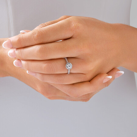 Engagement Ring with 1/4 Carat TW of Diamonds in 10ct White Gold Engagement Ring with 1/4 Carat TW of Diamonds in 10ct White Gold