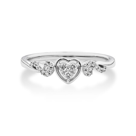Evermore Promise Ring with 0.14 Carat TW of Diamonds in 10ct White Gold Evermore Promise Ring with 0.14 Carat TW of Diamonds in 10ct White Gold
