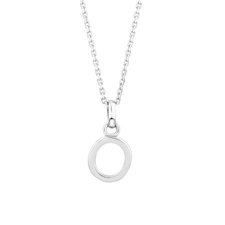 "O" Initial Pendant in Sterling Silver "O" Initial Pendant in Sterling Silver