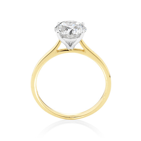 Evermore Certified Solitaire Engagement Ring with 2 Carat TW Diamond in 14kt Yellow/White Gold Evermore Certified Solitaire Engagement Ring with 2 Carat TW Diamond in 14kt Yellow/White Gold