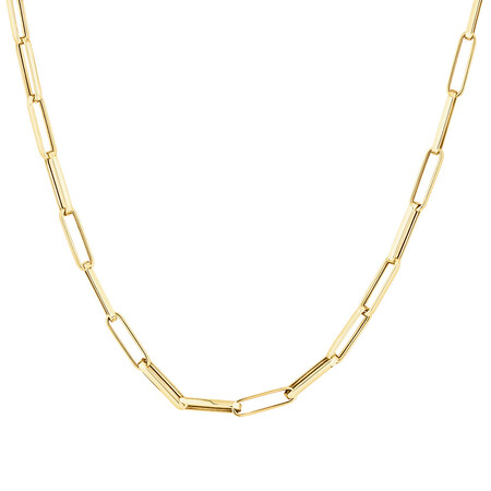 45cm Hollow Rectangular Link Chain in 10ct Yellow Gold 45cm Hollow Rectangular Link Chain in 10ct Yellow Gold