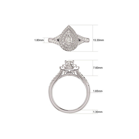 Bridal Set with 1 Carat TW of Diamonds in 14ct White Gold Bridal Set with 1 Carat TW of Diamonds in 14ct White Gold