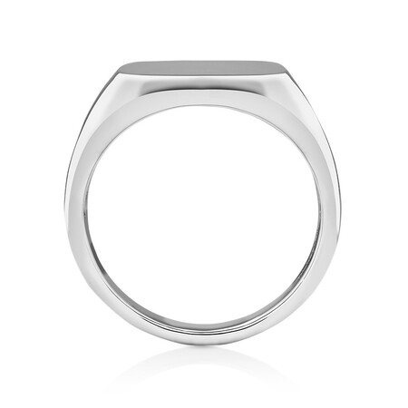 Men's Signet Ring In Sterling Silver Men's Signet Ring In Sterling Silver