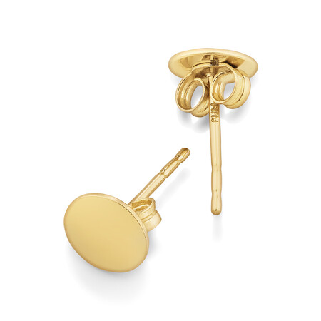 6mm Circle Stud Earrings In 10kt Yellow Gold 6mm Circle Stud Earrings In 10kt Yellow Gold