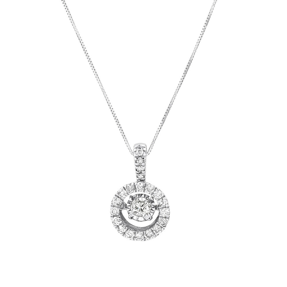 Everlight Pendant with 1/2 Carat TW of Diamonds in 14ct White Gold