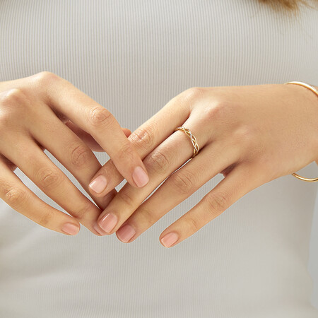 Crossover Ring in 10kt Yellow & White Gold Crossover Ring in 10kt Yellow & White Gold