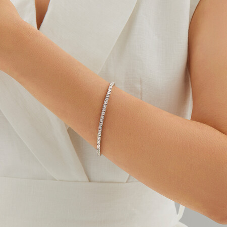Tennis Bracelet with 0.50 Carat TW of Diamonds in Sterling Silver Tennis Bracelet with 0.50 Carat TW of Diamonds in Sterling Silver