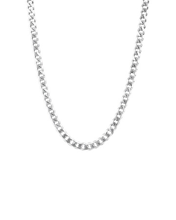 60cm (24") 7mm-7.5mm Width Curb Chain in Sterling Silver 60cm (24") 7mm-7.5mm Width Curb Chain in Sterling Silver