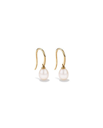 Drop Earrings with Cultured Freshwater Pearl in 10kt Yellow Gold Drop Earrings with Cultured Freshwater Pearl in 10kt Yellow Gold