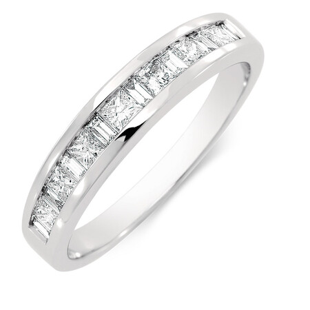 Wedding Band with 1/2 Carat TW of Diamonds in 18kt White Gold Wedding Band with 1/2 Carat TW of Diamonds in 18kt White Gold