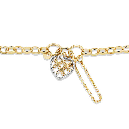 19cm (7.5") 4.5mm-5mm Width Diamond Set Belcher Bracelet in 10kt Yellow Gold 19cm (7.5") 4.5mm-5mm Width Diamond Set Belcher Bracelet in 10kt Yellow Gold