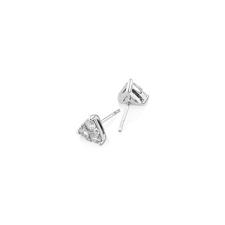 Triangle Cluster Earrings with 1.0 Carat TW of Diamonds in 10kt White Gold Triangle Cluster Earrings with 1.0 Carat TW of Diamonds in 10kt White Gold