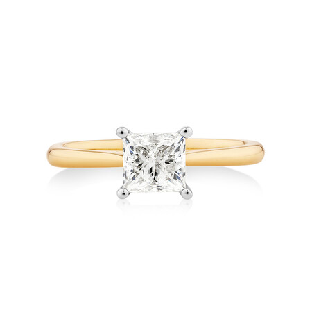 Evermore Certified Solitaire Ring With 1 Carat TW Diamond In 14kt Yellow/White Gold Evermore Certified Solitaire Ring With 1 Carat TW Diamond In 14kt Yellow/White Gold