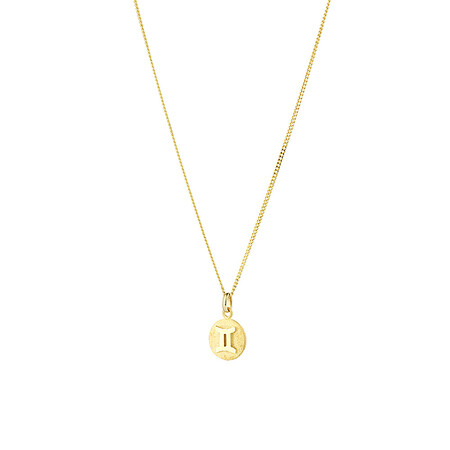 Gemini Zodiac Pendant in 10ct Yellow Gold Gemini Zodiac Pendant in 10ct Yellow Gold