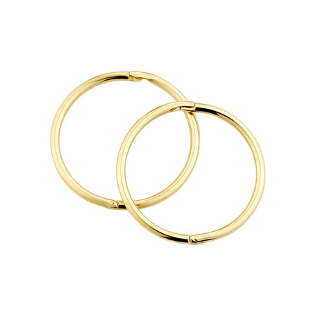 16mm Sleepers in 10ct Yellow Gold 16mm Sleepers in 10ct Yellow Gold