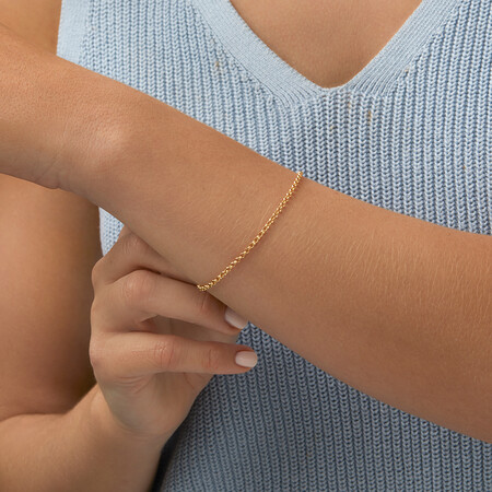 21cm (8") Hollow Belcher Bracelet in 10ct Yellow Gold 21cm (8") Hollow Belcher Bracelet in 10ct Yellow Gold
