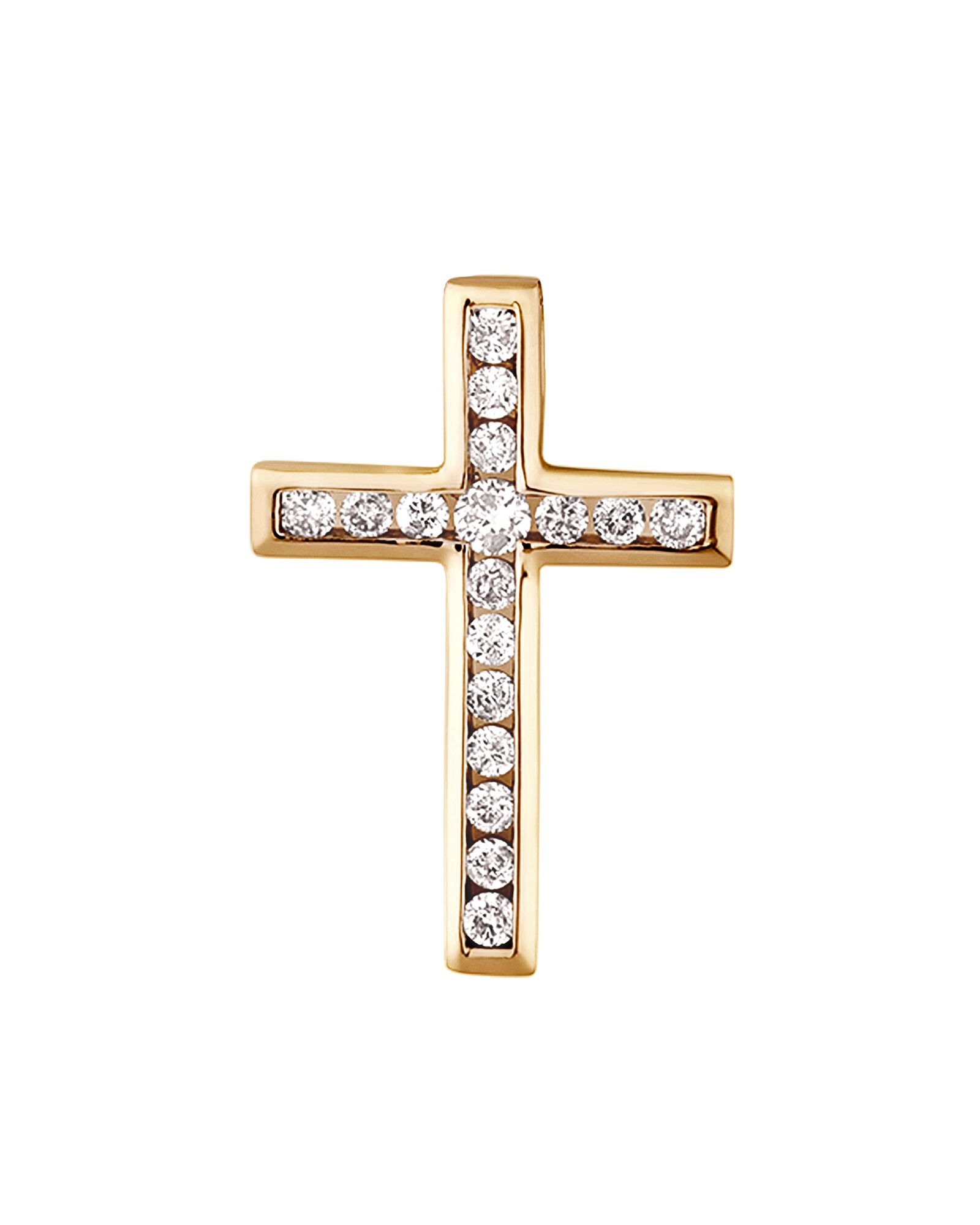 Cross Pendant in 10ct Yellow Gold With 