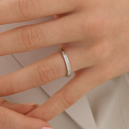 Evermore Wedding Band with 0.25 Carat TW of Diamonds in 14ct White Gold Evermore Wedding Band with 0.25 Carat TW of Diamonds in 14ct White Gold
