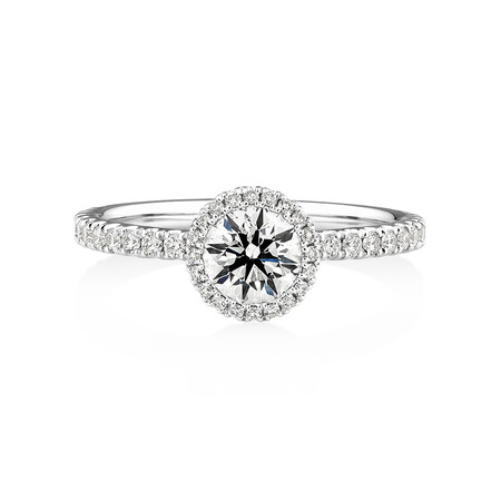Sir Michael Hill Designer Halo Engagement Ring with 1.0 Carat TW of Diamonds in 18kt White Gold Sir Michael Hill Designer Halo Engagement Ring with 1.0 Carat TW of Diamonds in 18kt White Gold