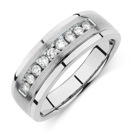 Men's Ring with 1/4 Carat TW of Diamonds in 10kt White Gold Men's Ring with 1/4 Carat TW of Diamonds in 10kt White Gold