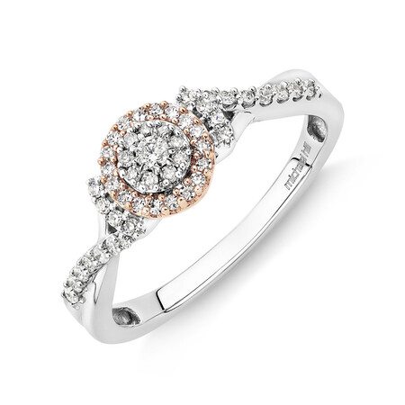 Promise Ring with 1/4 Carat TW of Diamonds in 10kt White & Rose Gold Promise Ring with 1/4 Carat TW of Diamonds in 10kt White & Rose Gold