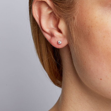 Stud Earrings with 0.25 Carat TW of Diamonds in 10kt White Gold Stud Earrings with 0.25 Carat TW of Diamonds in 10kt White Gold