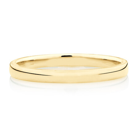 2mm High Domed Wedding Band in 10kt White Gold 2mm High Domed Wedding Band in 10kt White Gold
