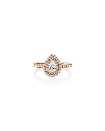 Double Halo Ring with 0.71 Carat TW of Diamonds in 18kt Yellow Gold Double Halo Ring with 0.71 Carat TW of Diamonds in 18kt Yellow Gold