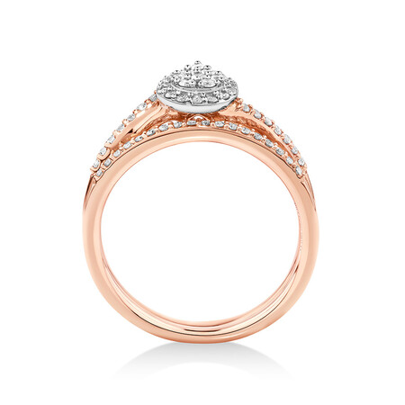 Evermore Bridal Set with 0.38 Carat TW of Diamonds in 10ct Rose & White Gold Evermore Bridal Set with 0.38 Carat TW of Diamonds in 10ct Rose & White Gold