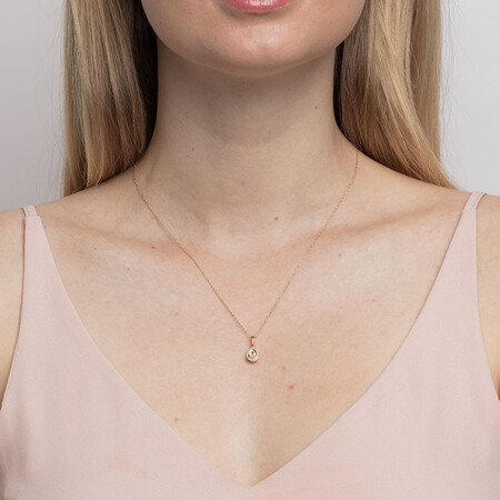 Pendant with 1/5 Carat TW of Natural Yellow & White Diamonds in 10ct Yellow Gold Pendant with 1/5 Carat TW of Natural Yellow & White Diamonds in 10ct Yellow Gold