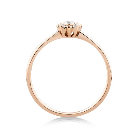 Evermore Promise Ring with 0.15 Carat TW of Diamonds in 10ct Rose Gold Evermore Promise Ring with 0.15 Carat TW of Diamonds in 10ct Rose Gold