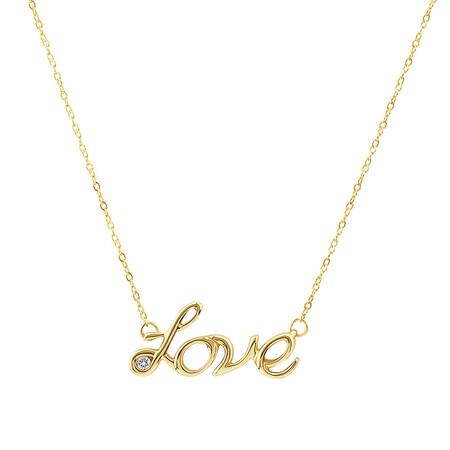 Love Necklace in 10kt Yellow Gold Love Necklace in 10kt Yellow Gold