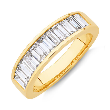 Wedding Band with 1.21 Carat TW of Diamonds in 14kt Yellow Gold