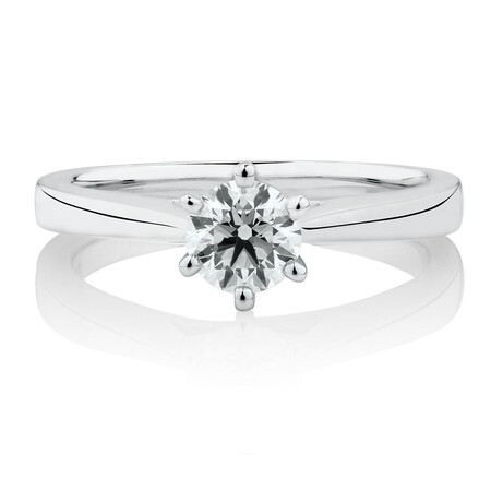 Bridal Solitaire Ring with 0.50 Carat TW of Diamonds in 14ct White Gold Bridal Solitaire Ring with 0.50 Carat TW of Diamonds in 14ct White Gold