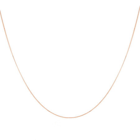 45cm (18") Box Chain in 10ct Rose Gold 45cm (18") Box Chain in 10ct Rose Gold