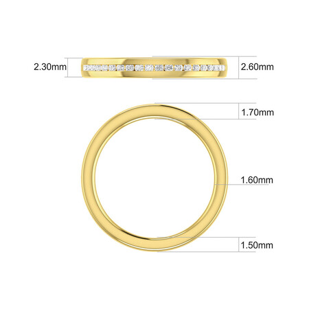 Wedding Band with 1/5 Carat TW of Diamonds in 14ct Yellow Gold Wedding Band with 1/5 Carat TW of Diamonds in 14ct Yellow Gold