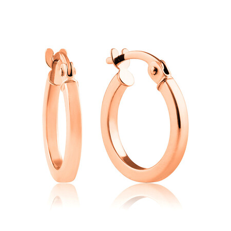 14mm Hoop Earrings in 10kt Rose Gold 14mm Hoop Earrings in 10kt Rose Gold