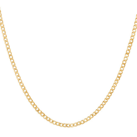 45cm (18") Hollow Curb Chain in 10ct Yellow Gold 45cm (18") Hollow Curb Chain in 10ct Yellow Gold