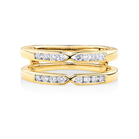 Enhancer Ring with 1/4 Carat TW of Diamonds in 10ct Yellow Gold Enhancer Ring with 1/4 Carat TW of Diamonds in 10ct Yellow Gold