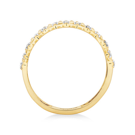 Crown Ring With Diamonds In 10kt Yellow Gold Crown Ring With Diamonds In 10kt Yellow Gold