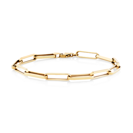 21cm (8") 4.5mm-5mm Width Large Paperclip Bracelet in 10kt Yellow Gold 21cm (8") 4.5mm-5mm Width Large Paperclip Bracelet in 10kt Yellow Gold