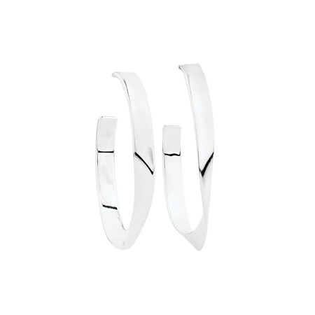 Twist Hoop Earrings in Sterling Silver Twist Hoop Earrings in Sterling Silver